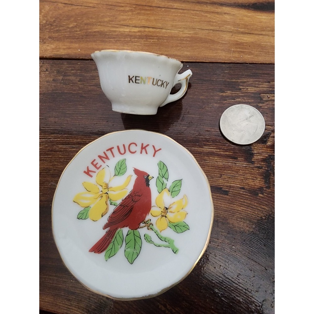 Vintage Kentucky Souvenirs‎ mini plate and cup